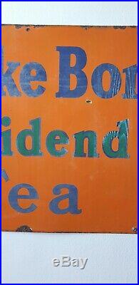 Brooke Bond Dividend tea Enamel Sign vintage retro mancave garage kitchen
