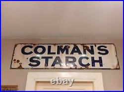 COLMANS origional Vintage enamel Advertising sign. Kitchenalia. Victoriana