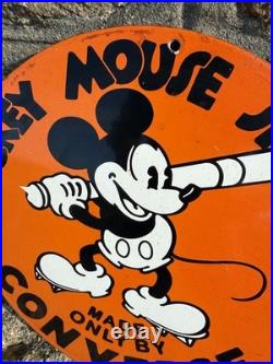 CONVERSE SNEAKERS- rare Micky Mouse Enamel Sign Vintage Garage-Man Cave 12 USA