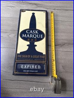 Cask Marque Enamel Pun Sign Great Condition Vintage Retro