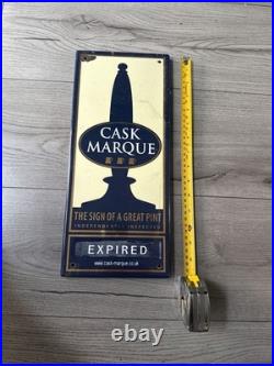 Cask Marque Enamel Pun Sign Great Condition Vintage Retro