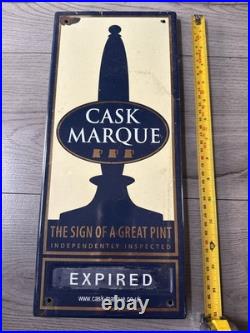 Cask Marque Enamel Pun Sign Great Condition Vintage Retro