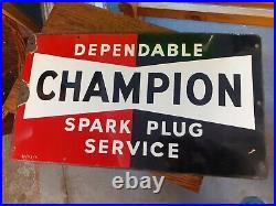 Champion Spark Plug Vintage enamel sign