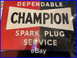 Champion Spark Plug Vintage enamel sign, Automobilia, antique porcelain sign