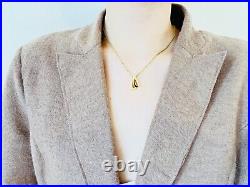Christian Dior Vintage 1980s Shell Petal Crystal Black Enamel Pendant, Necklace