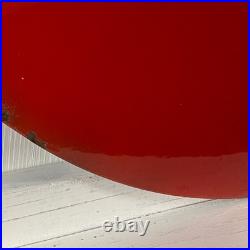 Coca-Cola Enamel Sign Ø 50cm (19.7) Big Nice Vintage Advertising Decoration