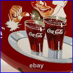 Coca-Cola Enamel Sign Ø 50cm (19.7) Big Nice Vintage Advertising Decoration