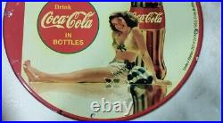 Coca cola 1950s Vintage porcelain enamel sign USA