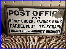 Collectable Vintage Enamel Post Office sign