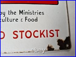 Collectible Vintage Enamel Delsanex Milk Dairy Hygiene Advertising Sign Farmers