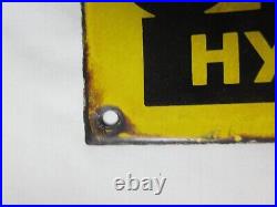 Collectible Vintage Enamel Yellow Simplex Hygienic Milker Dairy Sign