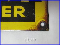 Collectible Vintage Enamel Yellow Simplex Hygienic Milker Dairy Sign