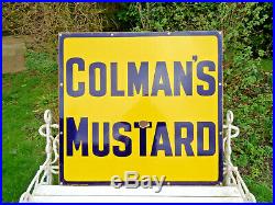 Colman's Mustard Vintage Original Enamel Sign