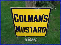 Colman's Mustard Vintage Original Enamel Sign
