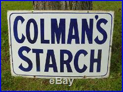 Colman's Starch Vintage Original Enamel Sign