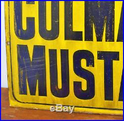 Colman's mustard 1940s advertising enamel sign garage kitchen vintage retro anti