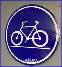 Cool Vintage Enamel Sign Cycle Cycling Mancave Bike Shop Display