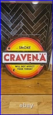 Craven A Vintage Enamel Coatef Sign Man Cave Garage Shed Home Bar