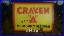 Craven a vintage enamel sign large