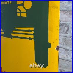 DEUTZ Enamel Sign 22.8x15 (58x38cm) Big Vintage Tractor Farming Service Signage DEUTZ Enamel Sign 22.8x15 (58x38cm) Big Vintage Tractor Farming Service Signage