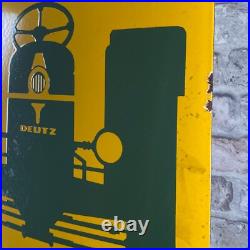 DEUTZ Enamel Sign 22.8x15 (58x38cm) Big Vintage Tractor Farming Service Signage DEUTZ Enamel Sign 22.8x15 (58x38cm) Big Vintage Tractor Farming Service Signage