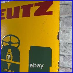 DEUTZ Enamel Sign 22.8x15 (58x38cm) Big Vintage Tractor Farming Service Signage DEUTZ Enamel Sign 22.8x15 (58x38cm) Big Vintage Tractor Farming Service Signage