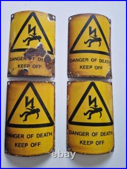 Danger Of Death Original Enamel Signs