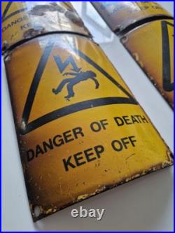 Danger Of Death Original Enamel Signs