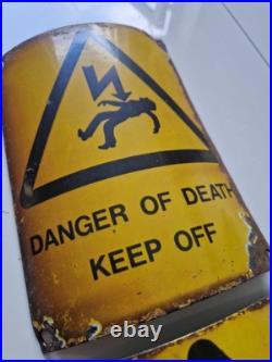 Danger Of Death Original Enamel Signs
