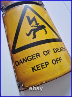 Danger Of Death Original Enamel Signs