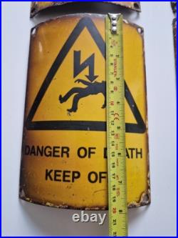 Danger Of Death Original Enamel Signs