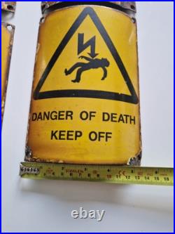 Danger Of Death Original Enamel Signs