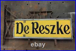 De Reszke Cigarette Sign, Enamel Sign, Shop Sign, Vintage