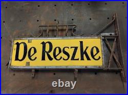 De Reszke Cigarette Sign, Enamel Sign, Shop Sign, Vintage