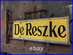 De Reszke Cigarette Sign, Enamel Sign, Shop Sign, Vintage