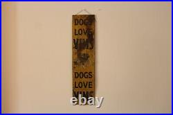 Dog food sign vintage vims fox terrier not enamel
