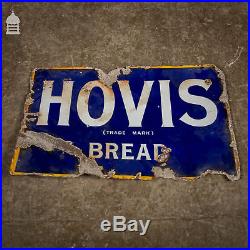 Double Sided Vintage Hovis Bread Enamel Advertising Sign