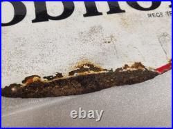 Double Sided Vintage Oval Enamelled Gargoyle Mobiloil Advertising Sign