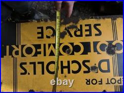 Dr Scholls foot comfort depot shoe enamel sign vintage advertising piece deco