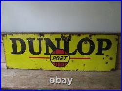 Dunlop tyre sign. Vintage sign. Enamel sign. Esso. BP. Castrol. Michelin. Goodyear