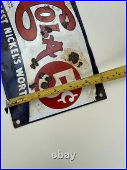 ENAMEL -PEPSI-COLA Porcelain-vintage style Sign RETRO Ande Rooney Patina 18