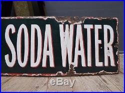 Early Antique Vintage Dennifords Soda Water Enamel Advertising Sign