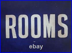 Early Antique Vintage Waiting Rooms Enamel Railway Sign by Patent Enamel Co LNER