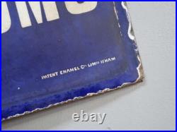 Early Antique Vintage Waiting Rooms Enamel Railway Sign by Patent Enamel Co LNER