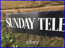 Early Pre-War Vintage SUNDAY TELEGRAPH Enamel Sign