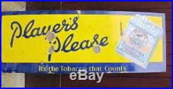 Enamel Advertising Sign Players Please Cigarettes Tobacco Antique Vintage rare