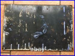 Enamel Public Telephone Sign Vintage