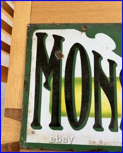 Enamel Sign Advertising Penny Monsters. Vintage Sign