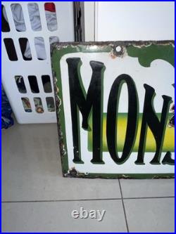 Enamel Sign Advertising Penny Monsters. Vintage Sign