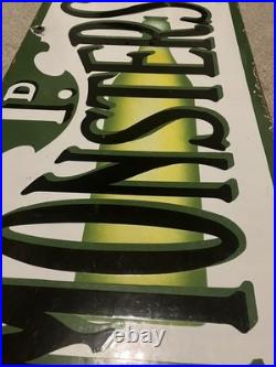 Enamel Sign Advertising Penny Monsters. Vintage Sign